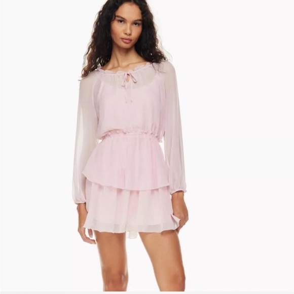 Aritzia Sunday Best amulet dress in lilac pink size L - Picture 3 of 8